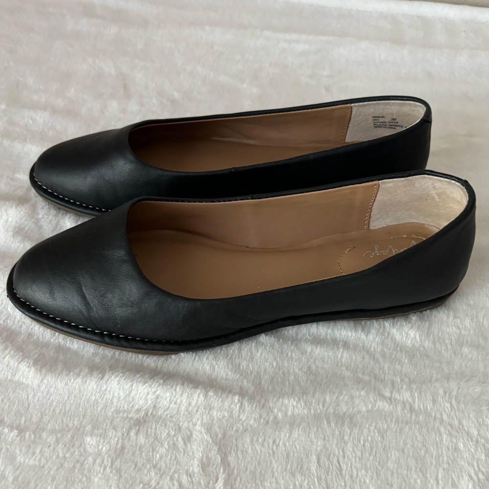 Crown Vintage Davi Leather Flats Black Size 9M